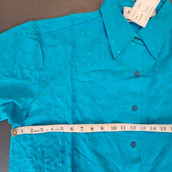 Vintage Just Class Blue Button Down Shirt - Picture 2 of 5